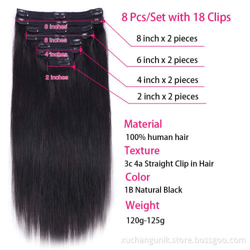 Cheap remy 100% Clip in human hair extension 300g,clip in hair extension for white women,claw clip ponytail human hair extension